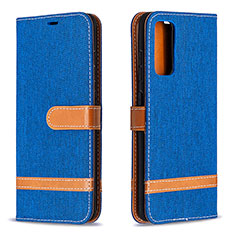 Custodia Portafoglio In Pelle Cover con Supporto B16F per Samsung Galaxy S20 FE (2022) 5G Blu