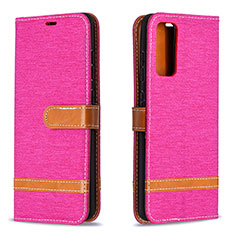 Custodia Portafoglio In Pelle Cover con Supporto B16F per Samsung Galaxy S20 FE 5G Rosa Caldo