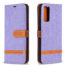 Custodia Portafoglio In Pelle Cover con Supporto B16F per Samsung Galaxy S20 Lite 5G Lavanda