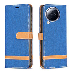 Custodia Portafoglio In Pelle Cover con Supporto B16F per Xiaomi Civi 3 5G Blu