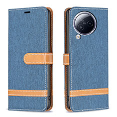 Custodia Portafoglio In Pelle Cover con Supporto B16F per Xiaomi Civi 3 5G Cielo Blu