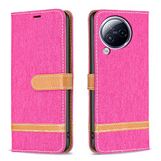 Custodia Portafoglio In Pelle Cover con Supporto B16F per Xiaomi Civi 3 5G Rosa Caldo