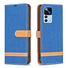 Custodia Portafoglio In Pelle Cover con Supporto B16F per Xiaomi Mi 12T 5G Blu