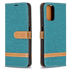 Custodia Portafoglio In Pelle Cover con Supporto B16F per Xiaomi Poco M5S Verde
