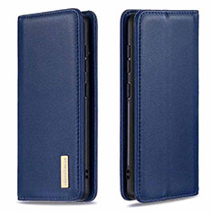 Custodia Portafoglio In Pelle Cover con Supporto B17F per Samsung Galaxy A21 Blu