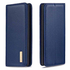 Custodia Portafoglio In Pelle Cover con Supporto B17F per Samsung Galaxy Note 10 Plus 5G Blu