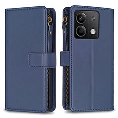 Custodia Portafoglio In Pelle Cover con Supporto B17F per Xiaomi Redmi Note 13 5G Blu