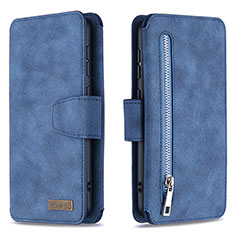 Custodia Portafoglio In Pelle Cover con Supporto B18F per Samsung Galaxy A30S Blu