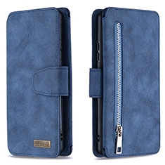 Custodia Portafoglio In Pelle Cover con Supporto B18F per Samsung Galaxy M80S Blu