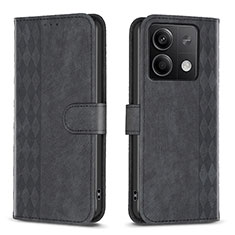 Custodia Portafoglio In Pelle Cover con Supporto B21F per Xiaomi Redmi Note 13 5G Nero