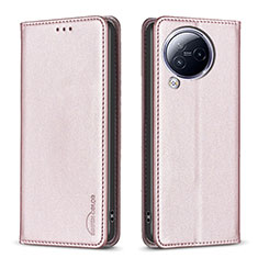 Custodia Portafoglio In Pelle Cover con Supporto B22F per Xiaomi Civi 3 5G Oro Rosa
