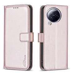 Custodia Portafoglio In Pelle Cover con Supporto B23F per Xiaomi Civi 3 5G Oro Rosa