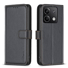 Custodia Portafoglio In Pelle Cover con Supporto B24F per Xiaomi Redmi Note 13 5G Nero