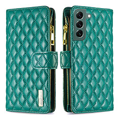 Custodia Portafoglio In Pelle Cover con Supporto BF1 per Samsung Galaxy S22 5G Verde