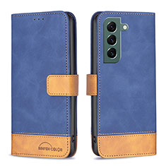 Custodia Portafoglio In Pelle Cover con Supporto BF2 per Samsung Galaxy S23 5G Blu