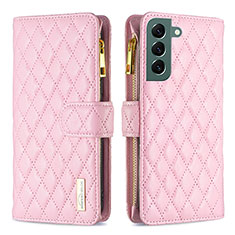 Custodia Portafoglio In Pelle Cover con Supporto BF2 per Samsung Galaxy S23 Plus 5G Oro Rosa