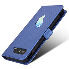 Custodia Portafoglio In Pelle Cover con Supporto BY1 per Asus ROG Phone 5 Ultimate Blu