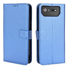 Custodia Portafoglio In Pelle Cover con Supporto BY1 per Asus ROG Phone 6 Pro Blu