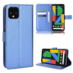 Custodia Portafoglio In Pelle Cover con Supporto BY1 per Google Pixel 4 XL Blu