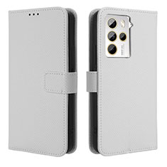 Custodia Portafoglio In Pelle Cover con Supporto BY1 per HTC U23 Pro 5G Bianco