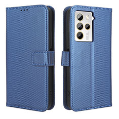 Custodia Portafoglio In Pelle Cover con Supporto BY1 per HTC U23 Pro 5G Blu