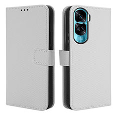 Custodia Portafoglio In Pelle Cover con Supporto BY1 per Huawei Honor 90 Lite 5G Bianco