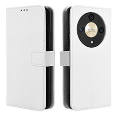 Custodia Portafoglio In Pelle Cover con Supporto BY1 per Huawei Honor X9b 5G Bianco