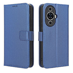 Custodia Portafoglio In Pelle Cover con Supporto BY1 per Huawei Nova 11 Ultra Blu