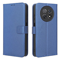 Custodia Portafoglio In Pelle Cover con Supporto BY1 per Huawei Nova Y91 Blu