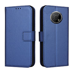 Custodia Portafoglio In Pelle Cover con Supporto BY1 per Nokia G300 5G Blu