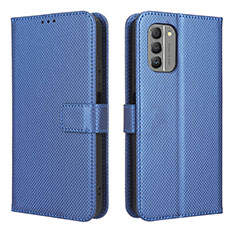 Custodia Portafoglio In Pelle Cover con Supporto BY1 per Nokia G400 5G Blu