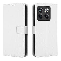 Custodia Portafoglio In Pelle Cover con Supporto BY1 per OnePlus 10T 5G Bianco