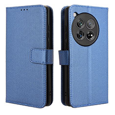 Custodia Portafoglio In Pelle Cover con Supporto BY1 per OnePlus 12 5G Blu