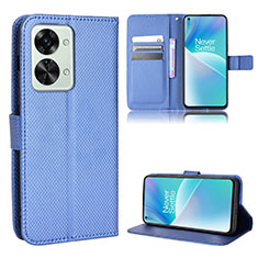 Custodia Portafoglio In Pelle Cover con Supporto BY1 per OnePlus Nord 2T 5G Blu