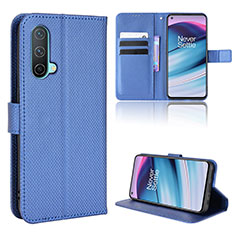 Custodia Portafoglio In Pelle Cover con Supporto BY1 per OnePlus Nord CE 5G Blu