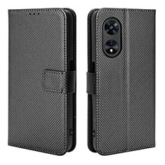 Custodia Portafoglio In Pelle Cover con Supporto BY1 per Oppo A58 5G Nero