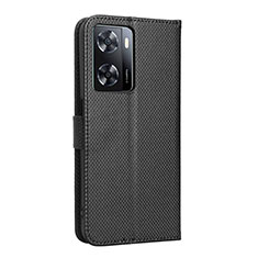 Custodia Portafoglio In Pelle Cover con Supporto BY1 per Oppo A77 4G Nero