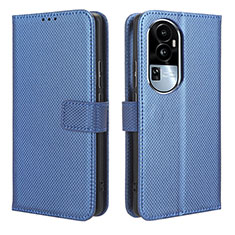 Custodia Portafoglio In Pelle Cover con Supporto BY1 per Oppo Reno10 Pro+ Plus 5G Blu
