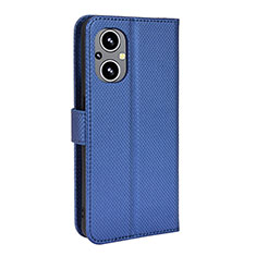 Custodia Portafoglio In Pelle Cover con Supporto BY1 per Oppo Reno7 Lite 5G Blu