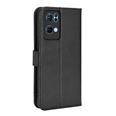 Custodia Portafoglio In Pelle Cover con Supporto BY1 per Oppo Reno7 Pro 5G Nero