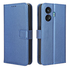 Custodia Portafoglio In Pelle Cover con Supporto BY1 per Realme GT Neo5 SE 5G Blu