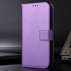 Custodia Portafoglio In Pelle Cover con Supporto BY1 per Samsung Galaxy A01 Core Viola