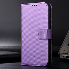 Custodia Portafoglio In Pelle Cover con Supporto BY1 per Samsung Galaxy A02s Viola