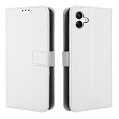 Custodia Portafoglio In Pelle Cover con Supporto BY1 per Samsung Galaxy A04E Bianco
