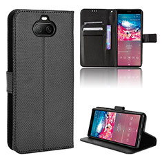 Custodia Portafoglio In Pelle Cover con Supporto BY1 per Sony Xperia 8 Lite Nero