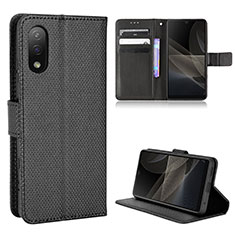 Custodia Portafoglio In Pelle Cover con Supporto BY1 per Sony Xperia Ace II SO-41B Nero