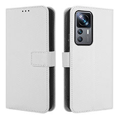 Custodia Portafoglio In Pelle Cover con Supporto BY1 per Xiaomi Mi 12T 5G Bianco