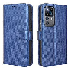 Custodia Portafoglio In Pelle Cover con Supporto BY1 per Xiaomi Mi 12T 5G Blu