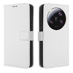 Custodia Portafoglio In Pelle Cover con Supporto BY1 per Xiaomi Mi 13 Ultra 5G Bianco