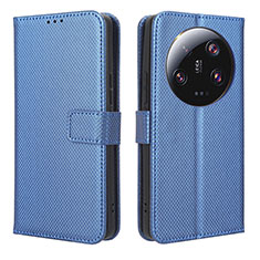 Custodia Portafoglio In Pelle Cover con Supporto BY1 per Xiaomi Mi 13 Ultra 5G Blu